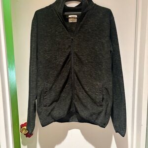 Men's Open Trails Fleece in Dark Heather Green Size M